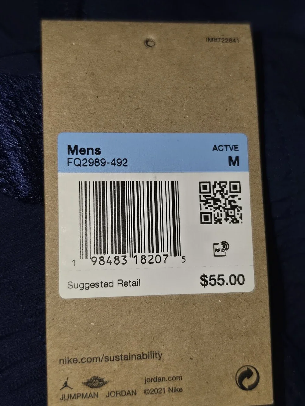 Jordan Sport Dri-FIT Woven Diamond Shorts ~ Navy FQ2989-492 | Men's: M *NWT